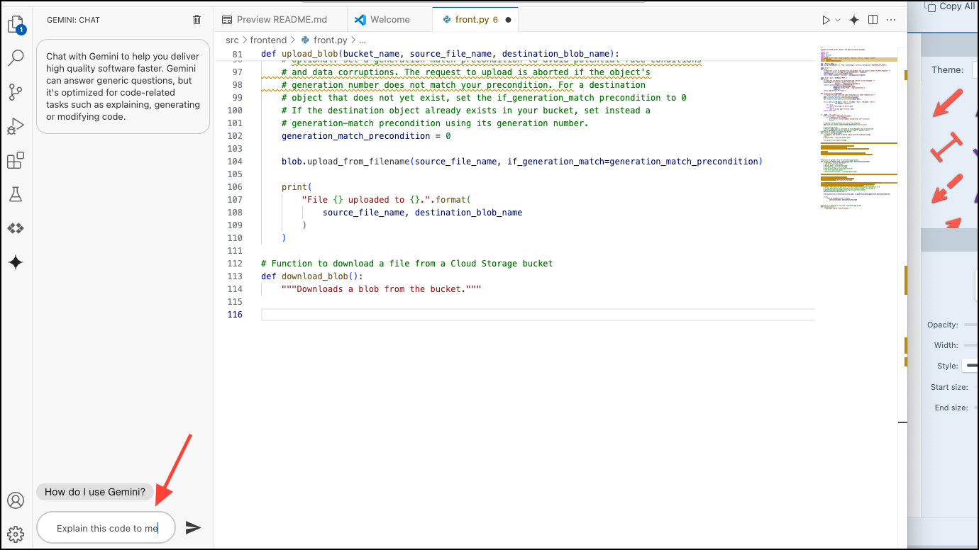 如何在 VS Code 中使用 Gemini Code Assist