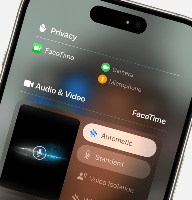 iOS 18 中的语音隔离和自动麦克风模式效果神奇
