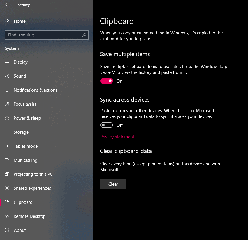 如何在 Windows 10 中启用剪贴板（复制/粘贴）历史记录